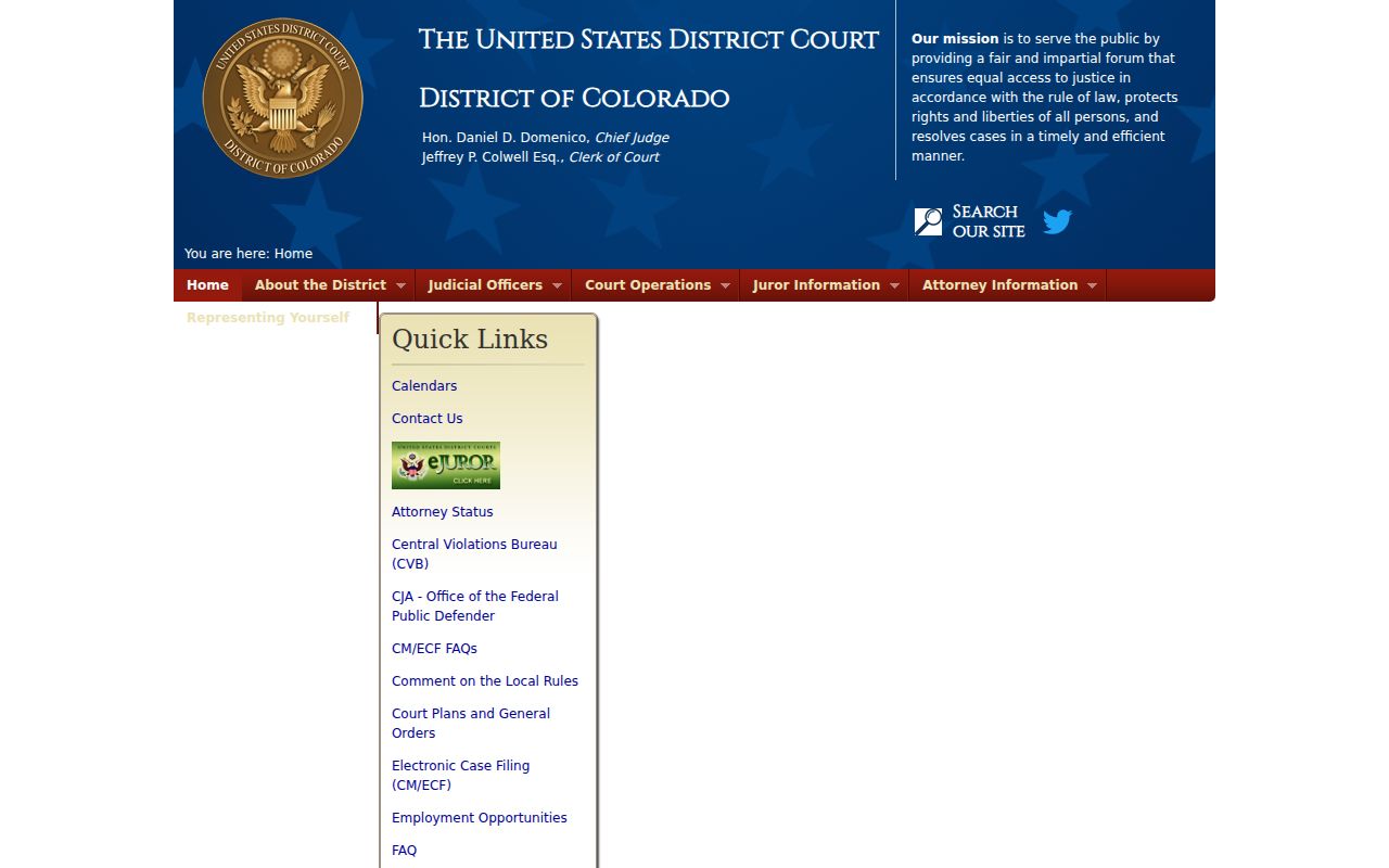 District of Colorado federal court source for Yuma County cases